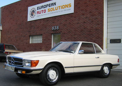 This 1972 Mercedes-Benz 350 SL European edition has a rare standard transmission. 1972 was the first year of for this SL body style. European Auto Solutions just finished a full mechanical restoration including timing chain replacement.
