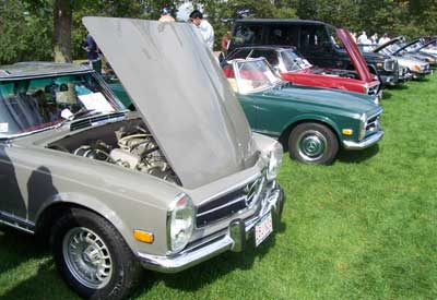 Our 1969 280SL 5-Speed being judged