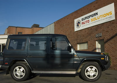 This 1997 Mercedes-Benz G 320 is in for a major service. The “G” is for Gelande (off road) and was introduced to the European retail market in 1979 as a synergy between the tool and the leisure vehicle.