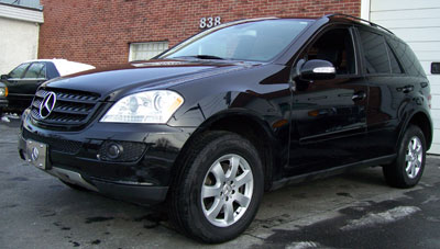 This 2006 Mercedes-Benz ML350 was brought in for front and rear brake pad replacement.