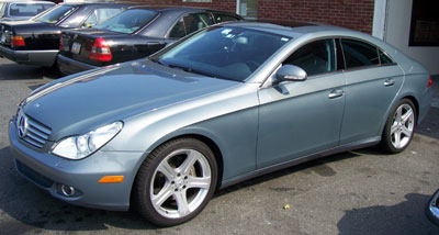 This 2006 Mercedes-Benz CLS500 in DB747 Granite Grey was recently in for it's Scheduled 'B' Service and front brake pad replacement.