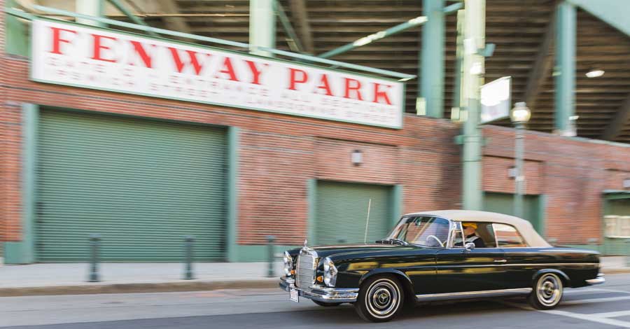 1966 Mercedes-Benz 250SE Cabriolet at Fenway Park