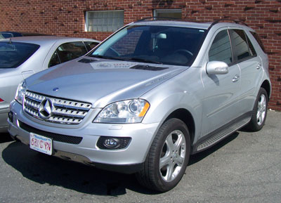 A 2007 Mercedes-Benz ML350 in Iridium Silver(DB755) visiting the shop for a 'B' service. 